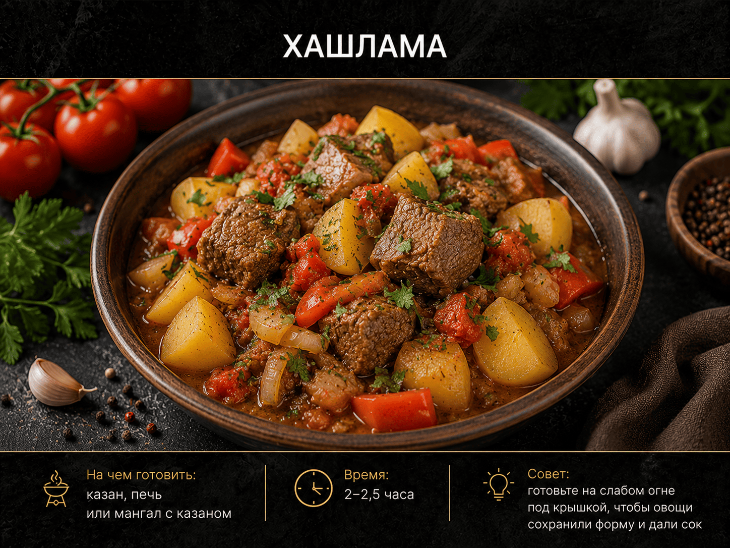 Что приготовить в казане: Хашлама